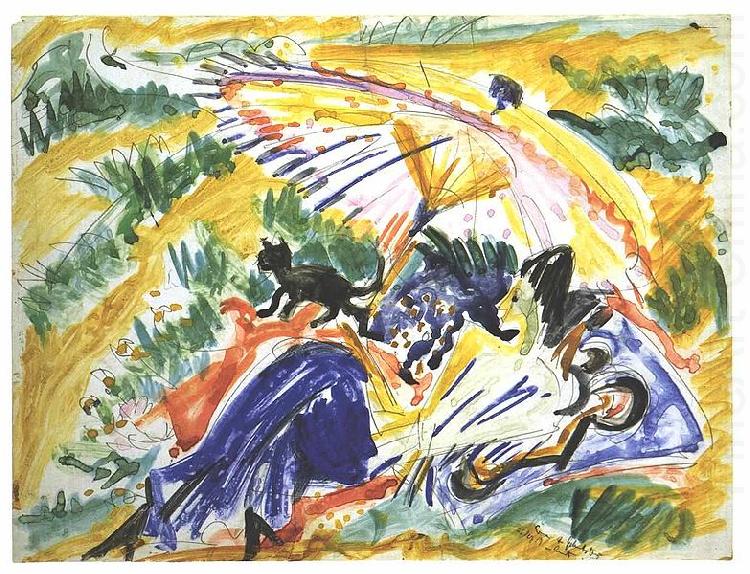 Ernst Ludwig Kirchner Sun bath china oil painting image